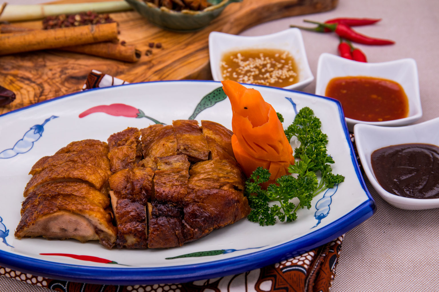 Roasted duck with Hoi sin sauce - Restaurant Jeck's Place